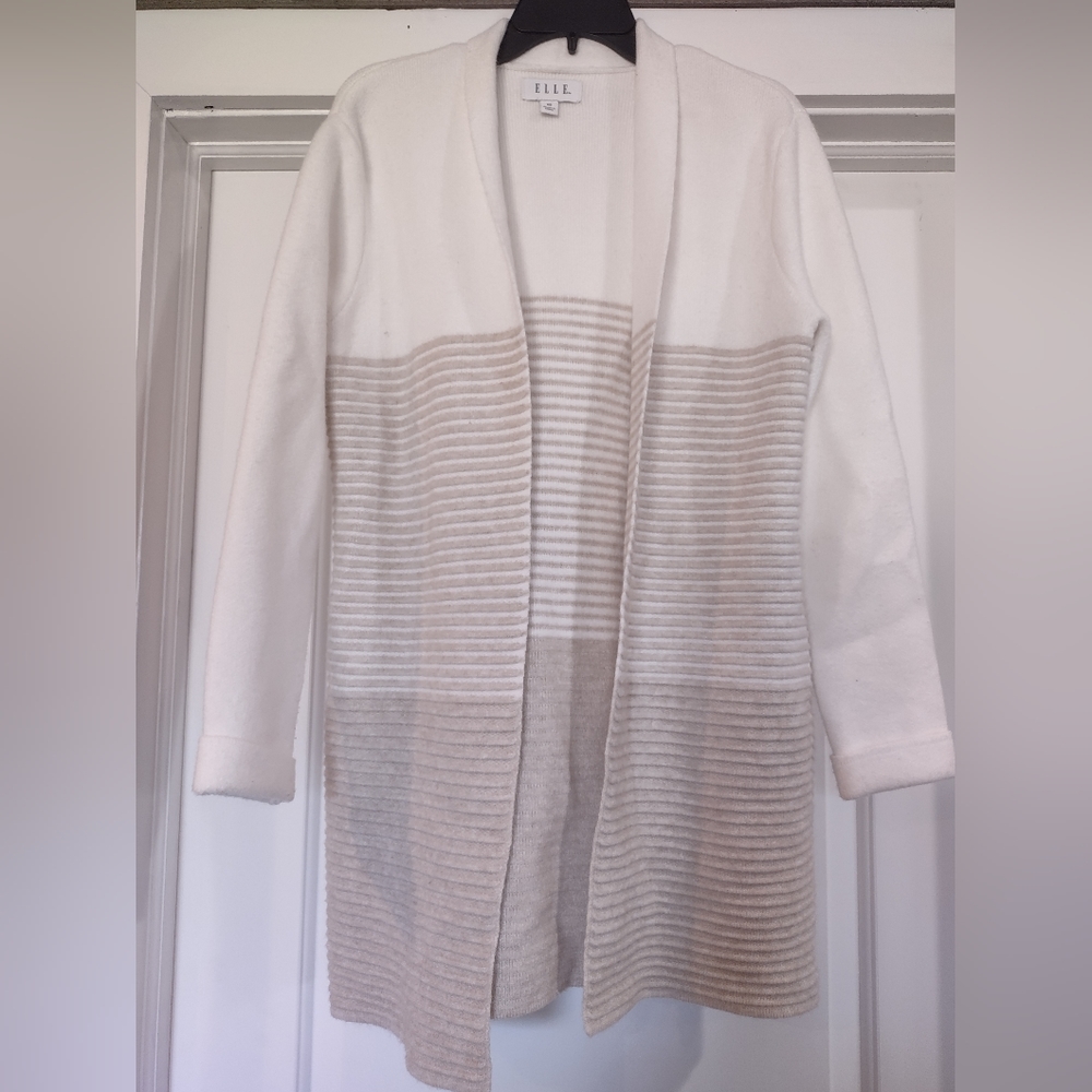 Elle Textured-Stripe Coatigan